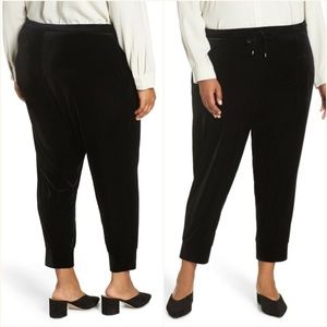 Eileen Fisher High Rise Crop Velvet Jogger Pants